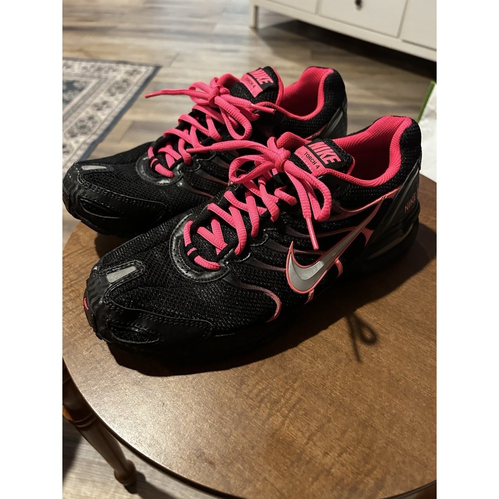 Nike Air Max Torch 4 Women's Size 10 Running Shoes Black Pink